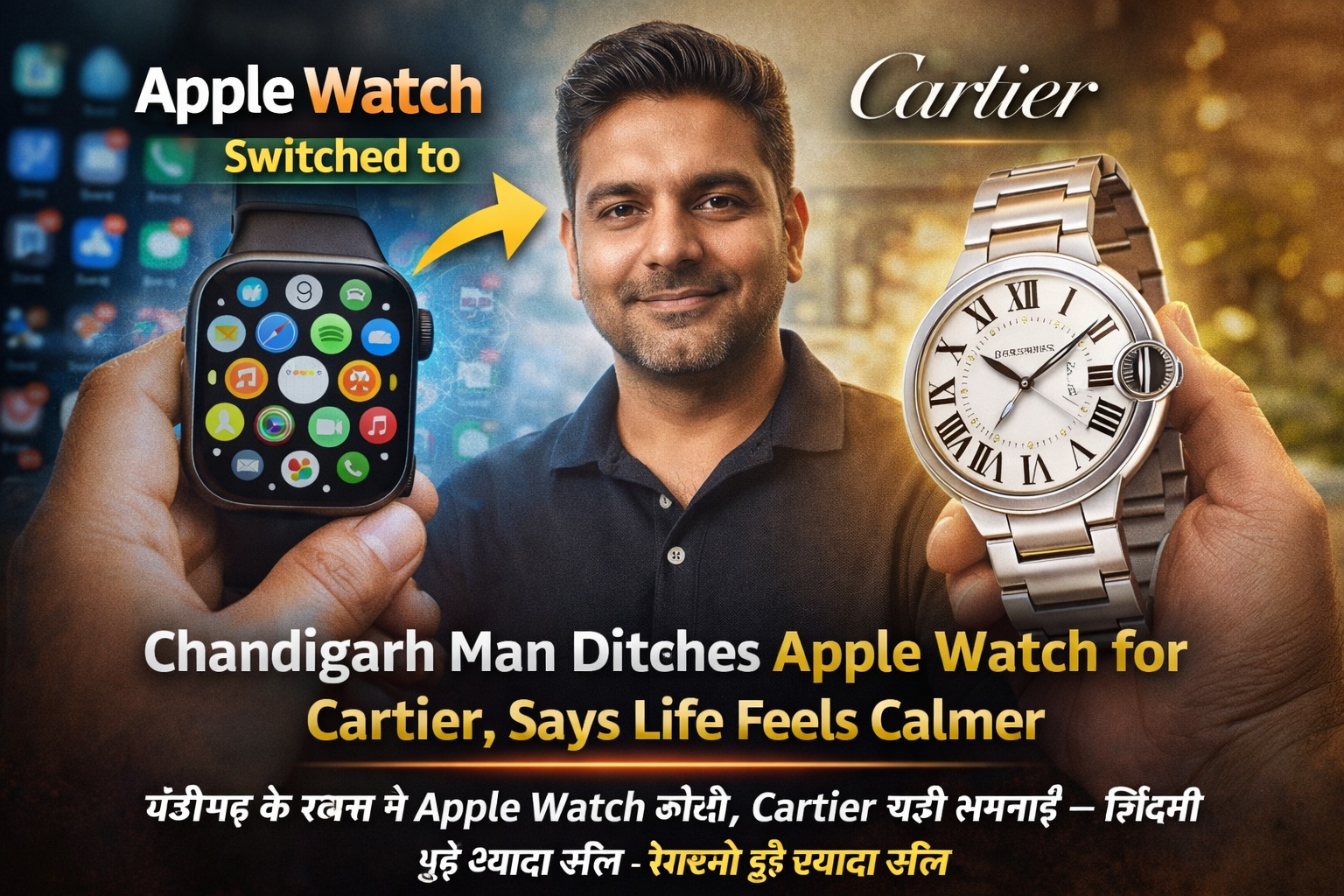 Chandigarh Man Ditches Apple Watch for Cartier, Says Life Feels Calmer